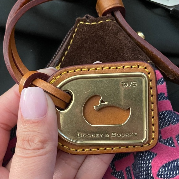 Dooney & Bourke Pink and Brown Shoulder Bag - Picture 4 of 6